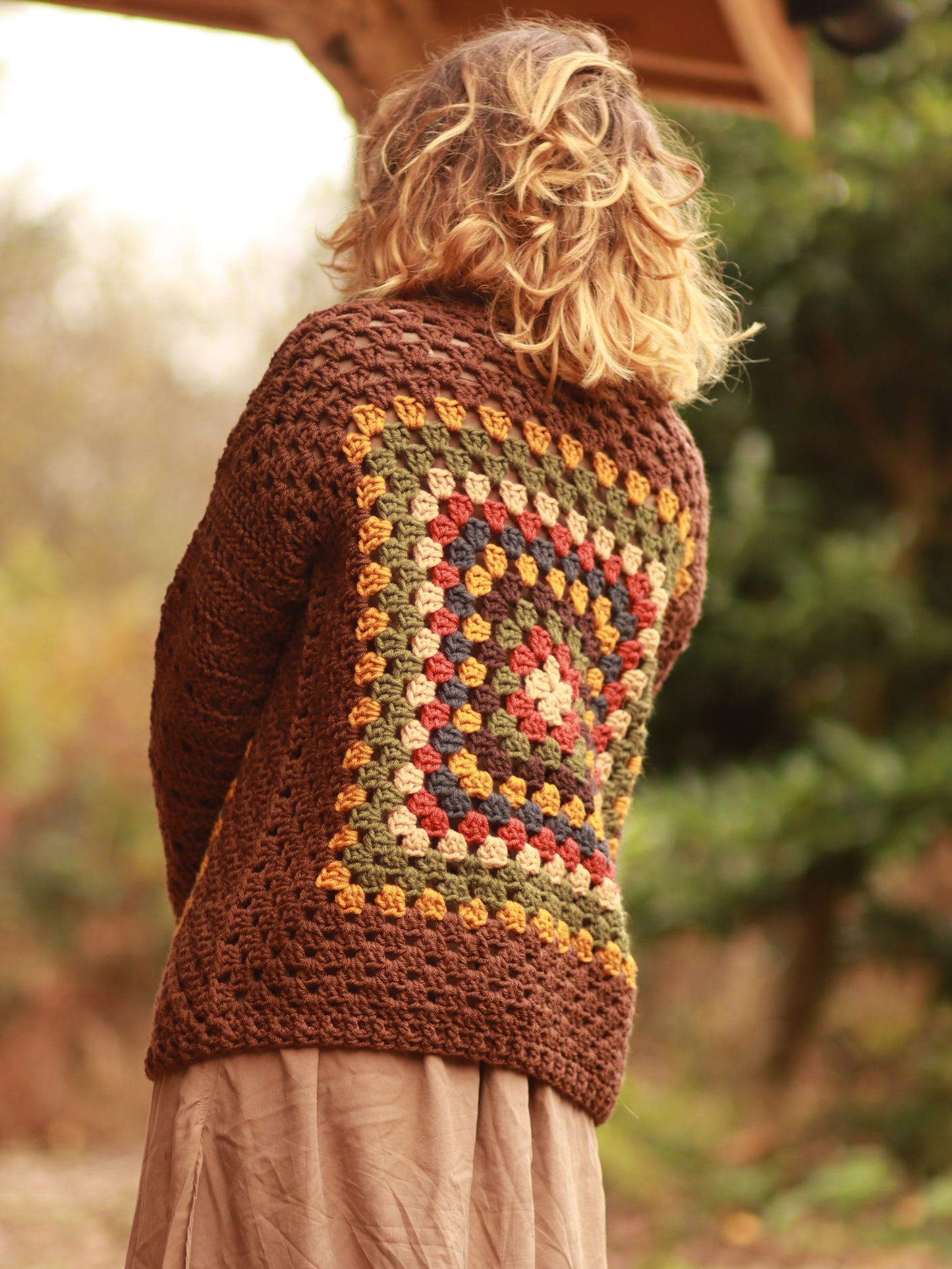 Tilda Jumper – Hand-Crochet Wool | Relaxed Longer Fit, Cottagecore Style - Autumn Bliss
