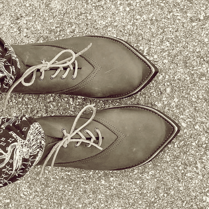 UK 6 - Wisp | Handmade Leather Boots | Short, Woodland Style - No.3533