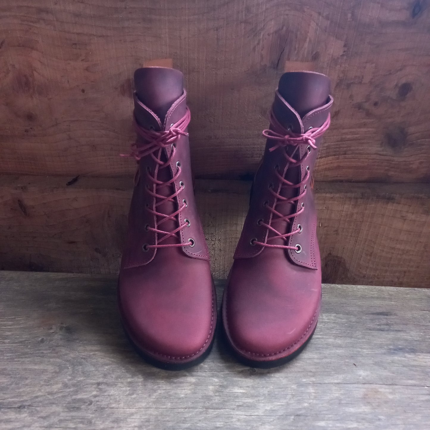 UK 6 - Cobweb Oak - Handmade Leather Boots | Short, Cottagecore Style - No.4953