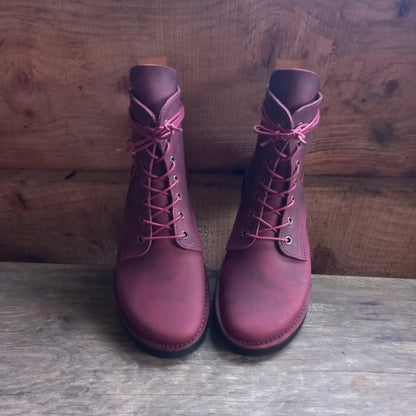 UK 6 - Cobweb Oak - Handmade Leather Boots | Short, Cottagecore Style - No.4953