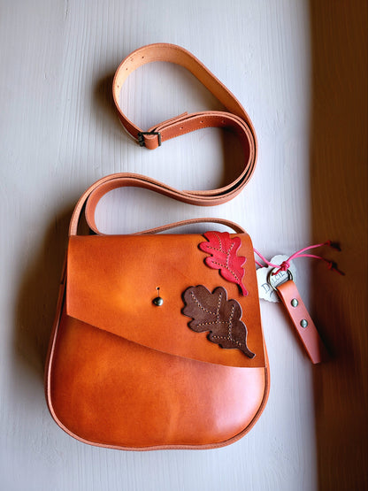 Thimble Bag – Leather Crossbody | Medium Size, Woodland Style - No.5212