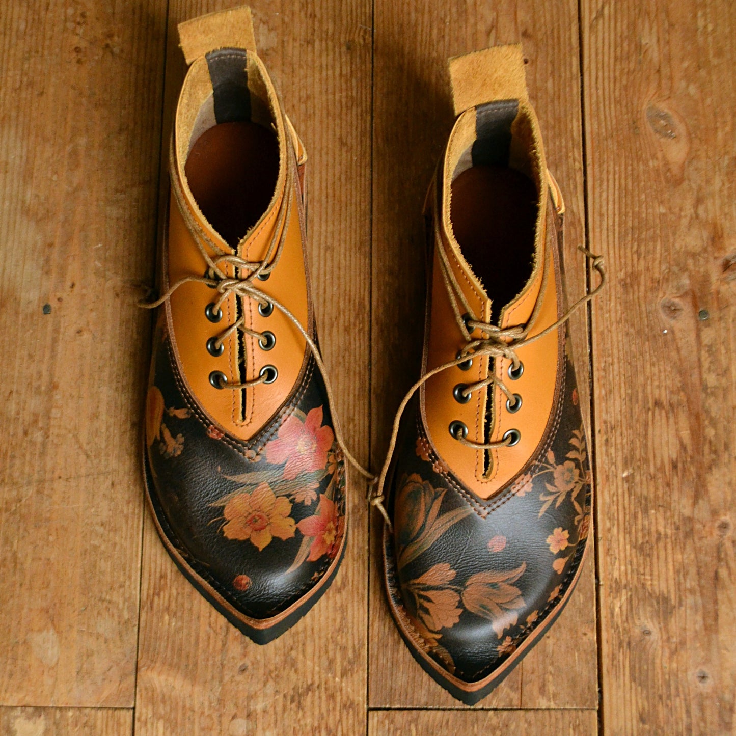 UK 6 - Wisp | Handmade Leather Boots | Short, Woodland Style - No.3533