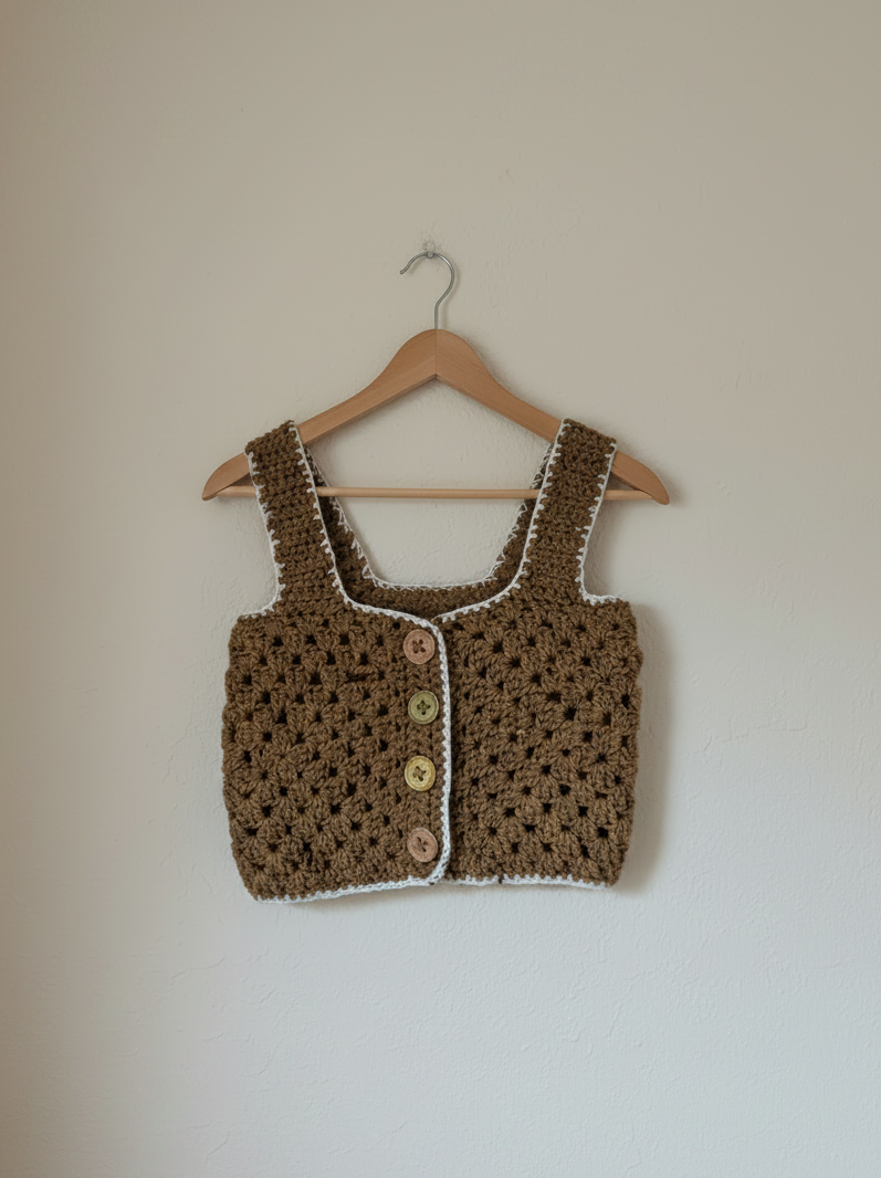 Martha | Handmade Cottage Vest No.5049