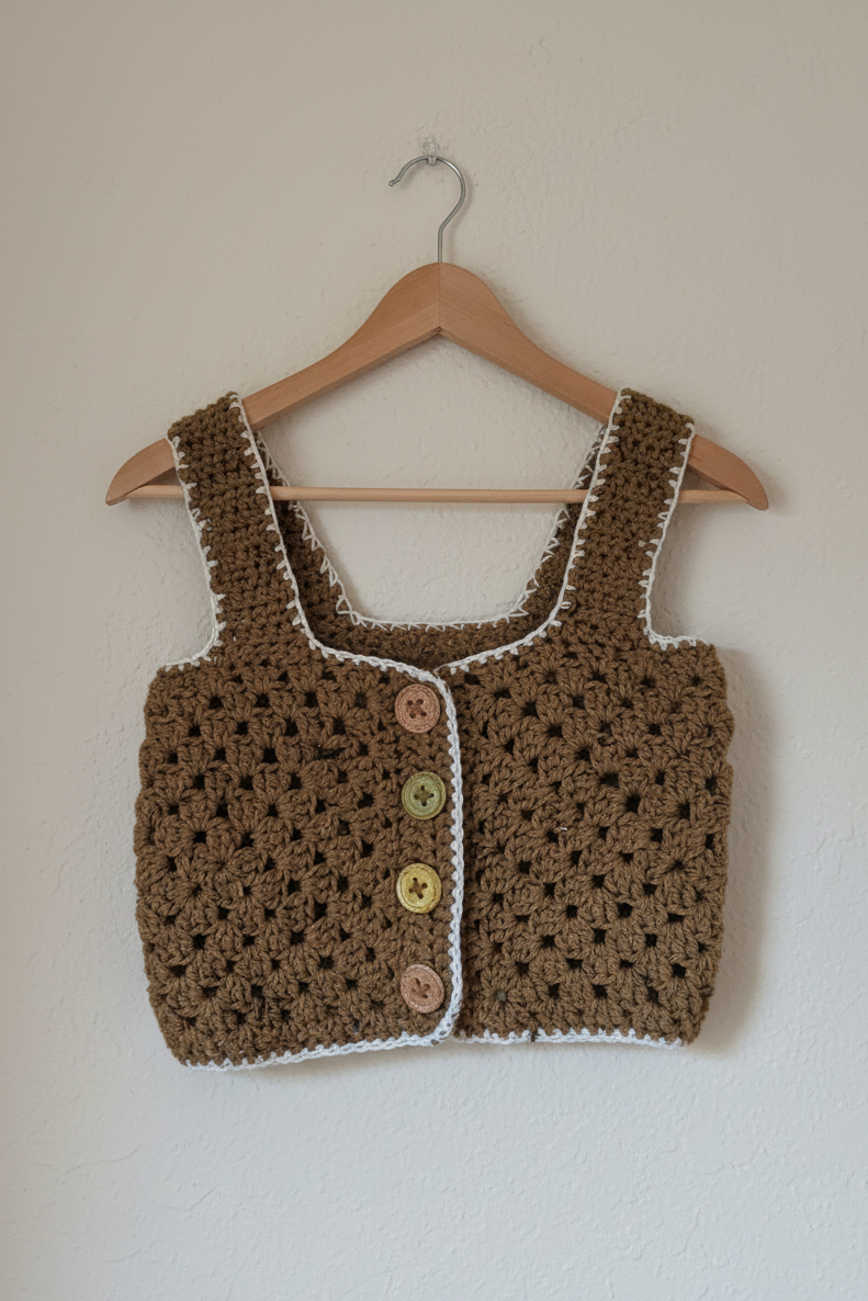 Martha | Handmade Cottage Vest No.5049