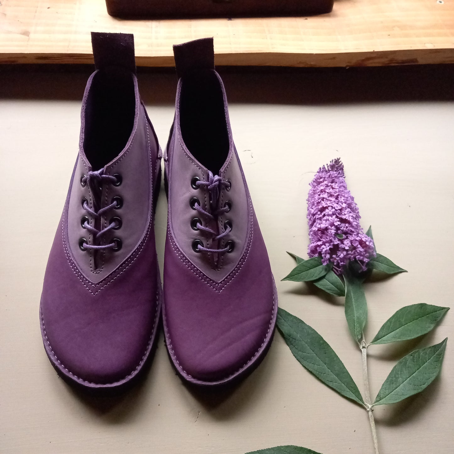 UK 4 - Wisp - Handmade Leather Boots | Short, Cottagecore Style - No.4992