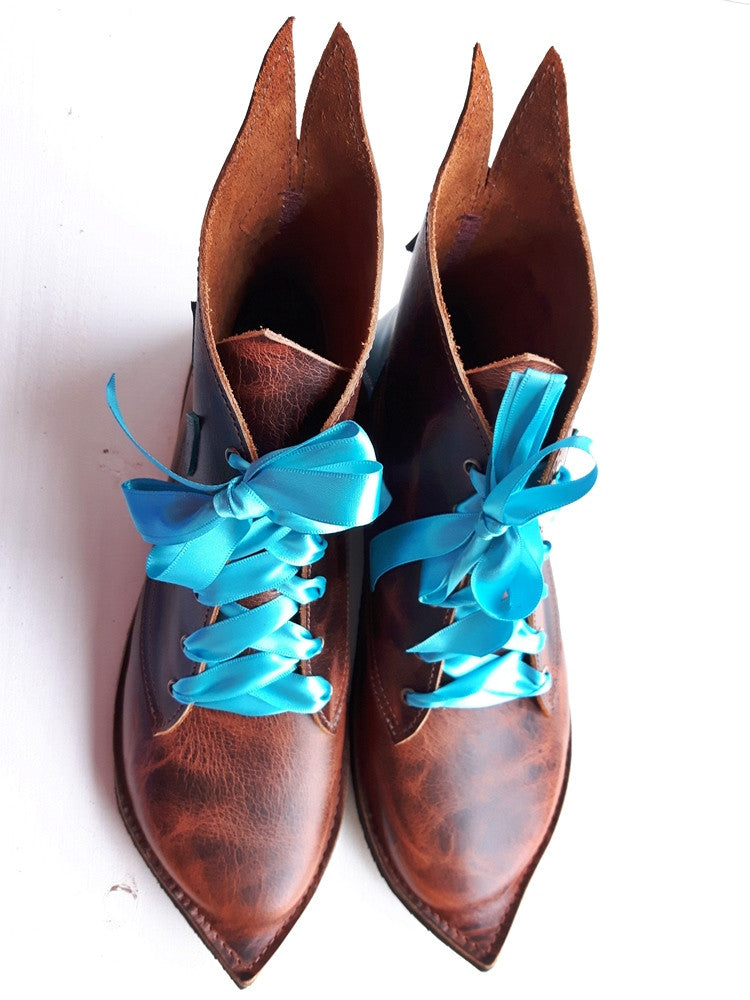 UK 4 - Mustardseed Nettle - Handmade Leather Boots | Short, Woodland Style - No.3211