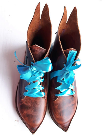 UK 4 - Mustardseed Nettle - Handmade Leather Boots | Short, Woodland Style - No.3211