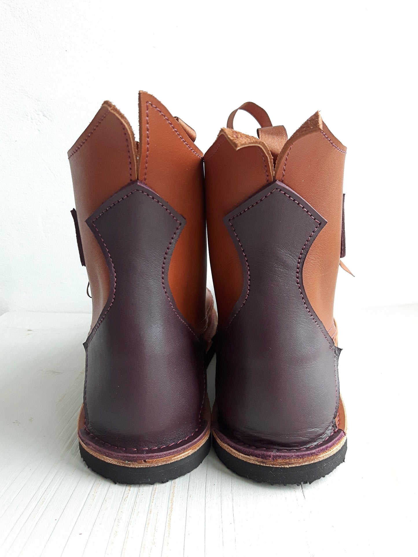 UK 4 - Mustardseed Pimpernel  - Handmade Leather Boots | Short, Woodland Style - No.3784