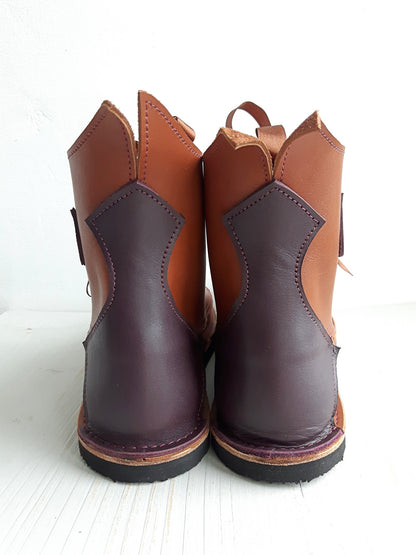 UK 4 - Mustardseed Pimpernel  - Handmade Leather Boots | Short, Woodland Style - No.3784