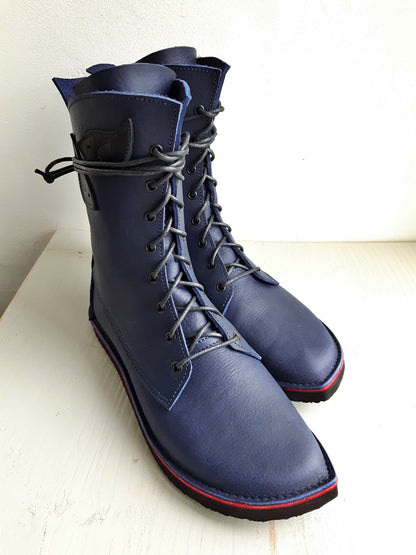 UK 6 - Twig Wren - Handmade Leather Boots | Mid Height, Woodland Style - No.3760