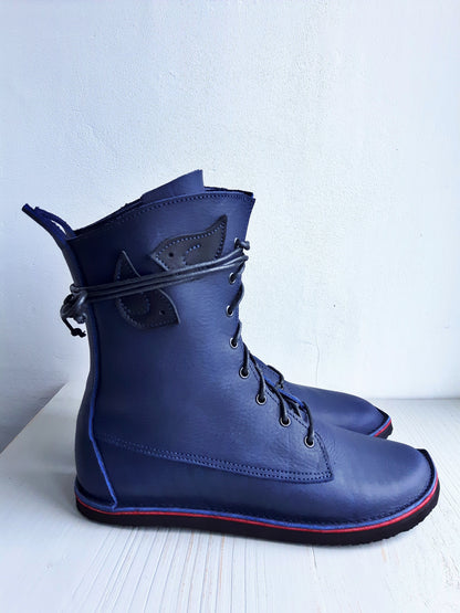 UK 6 - Twig Wren - Handmade Leather Boots | Mid Height, Woodland Style - No.3760