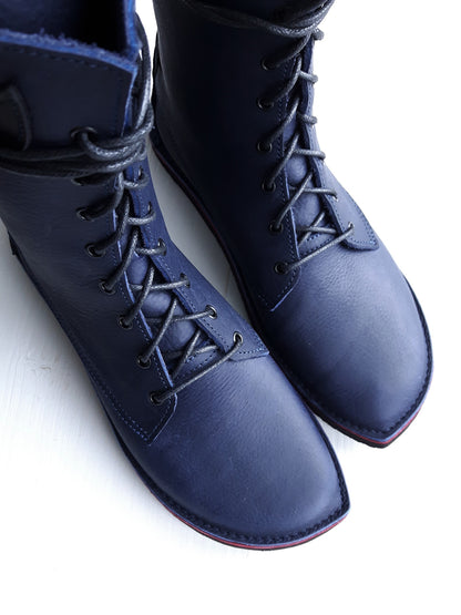 UK 6 - Twig Wren - Handmade Leather Boots | Mid Height, Woodland Style - No.3760