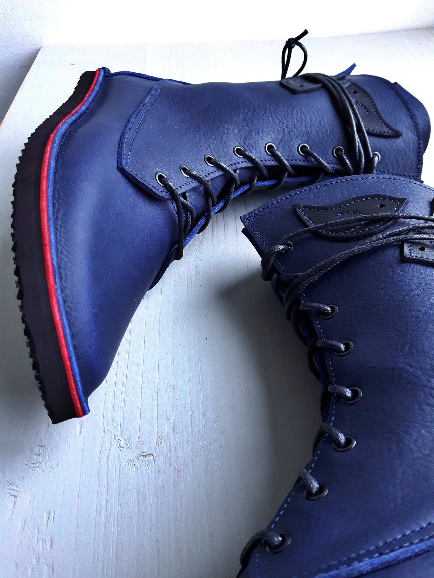 UK 6 - Twig Wren - Handmade Leather Boots | Mid Height, Woodland Style - No.3760