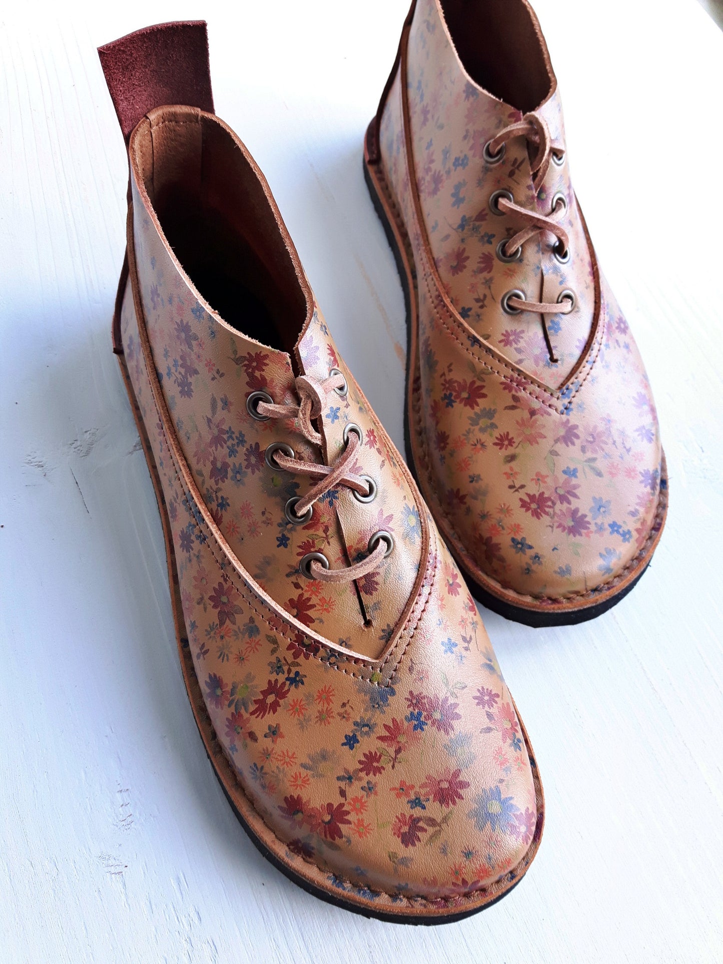 UK 3 - Wisp - Handmade Leather Boots | Short, Cottagecore Style - No.3796