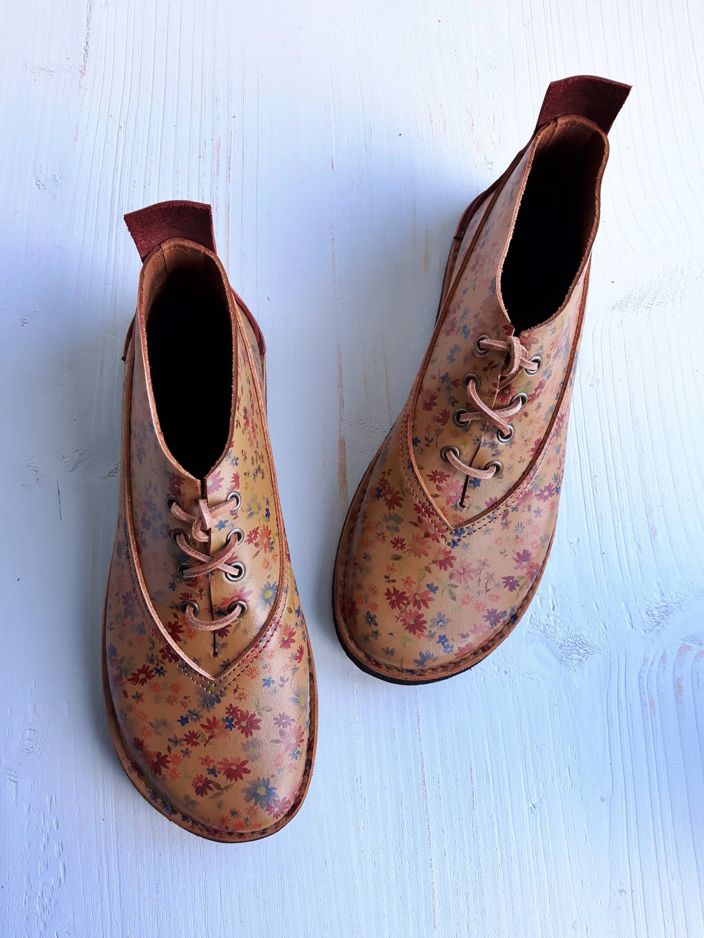 UK 3 - Wisp - Handmade Leather Boots | Short, Cottagecore Style - No.3796