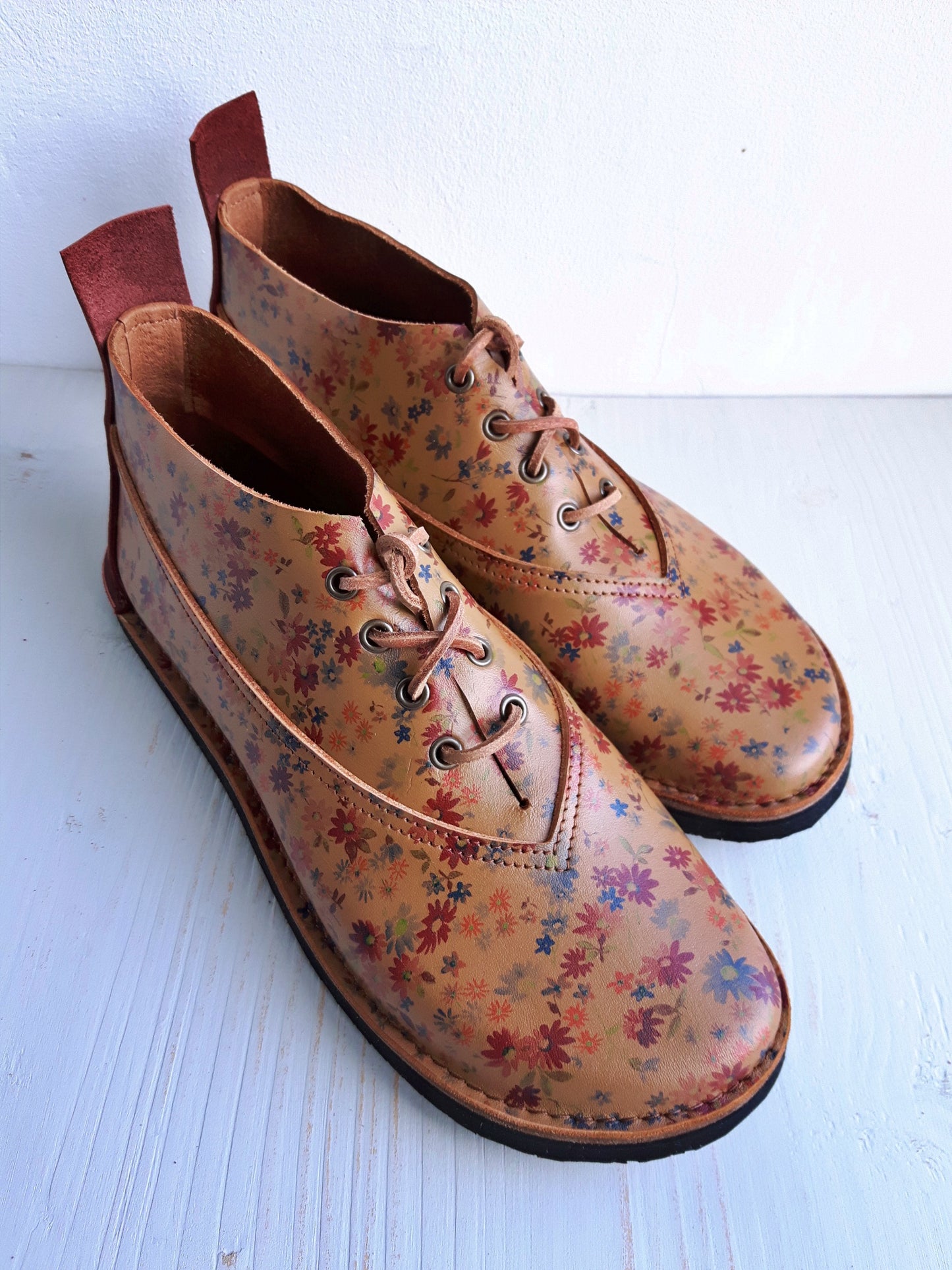 UK 3 - Wisp - Handmade Leather Boots | Short, Cottagecore Style - No.3796