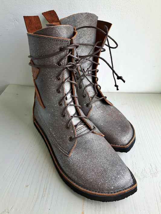 UK 6 - TWIG Birch - Handmade Leather Boots | Mid Height, Woodland Style - No.3867