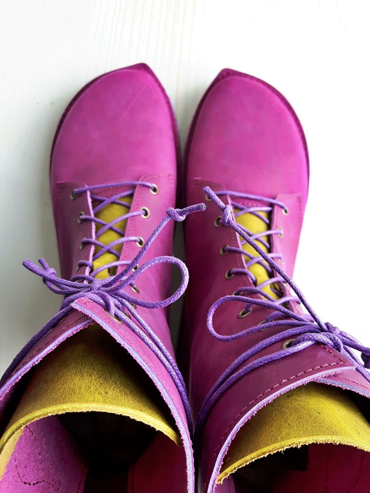 UK 7 - TWIG Birch - Handmade Leather Boots | Tall, Woodland Style - No.3869